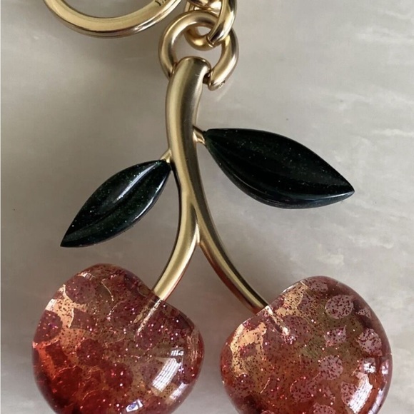 NWT Coach Signature Cherry Bag Charm - Picture 3 of 9